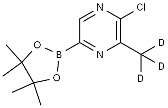 2-chloro-3-(methyl-d3)-5-(4,4,5,5-tetramethyl-1,3,2-dioxaborolan-2-yl)pyrazine Struktur