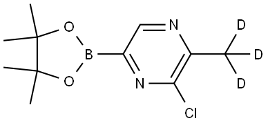 3-chloro-2-(methyl-d3)-5-(4,4,5,5-tetramethyl-1,3,2-dioxaborolan-2-yl)pyrazine Struktur