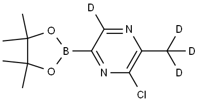 3-chloro-2-(methyl-d3)-5-(4,4,5,5-tetramethyl-1,3,2-dioxaborolan-2-yl)pyrazine-6-d Struktur