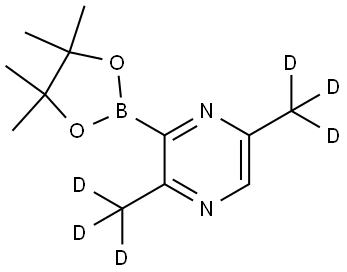 2,5-bis(methyl-d3)-3-(4,4,5,5-tetramethyl-1,3,2-dioxaborolan-2-yl)pyrazine Struktur