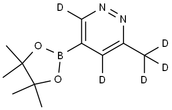 3-(methyl-d3)-5-(4,4,5,5-tetramethyl-1,3,2-dioxaborolan-2-yl)pyridazine-4,6-d2 Struktur