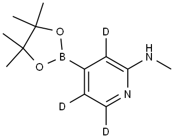 N-methyl-4-(4,4,5,5-tetramethyl-1,3,2-dioxaborolan-2-yl)pyridin-3,5,6-d3-2-amine Struktur