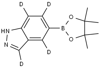 5-(4,4,5,5-tetramethyl-1,3,2-dioxaborolan-2-yl)-1H-indazole-3,4,6,7-d4 Struktur