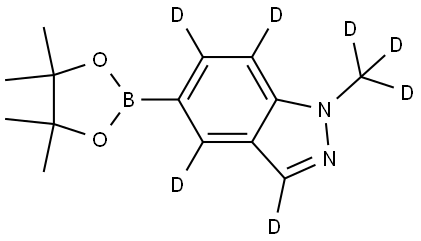 1-(methyl-d3)-5-(4,4,5,5-tetramethyl-1,3,2-dioxaborolan-2-yl)-1H-indazole-3,4,6,7-d4 Struktur