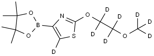 2-(2-(methoxy-d3)ethoxy-1,1,2,2-d4)-4-(4,4,5,5-tetramethyl-1,3,2-dioxaborolan-2-yl)thiazole-5-d Struktur