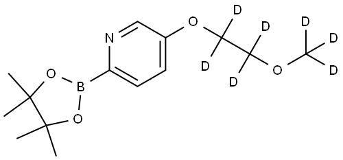 5-(2-(methoxy-d3)ethoxy-1,1,2,2-d4)-2-(4,4,5,5-tetramethyl-1,3,2-dioxaborolan-2-yl)pyridine Struktur