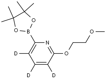 2-(2-methoxyethoxy)-6-(4,4,5,5-tetramethyl-1,3,2-dioxaborolan-2-yl)pyridine-3,4,5-d3 Struktur