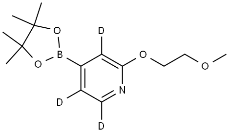 2-(2-methoxyethoxy)-4-(4,4,5,5-tetramethyl-1,3,2-dioxaborolan-2-yl)pyridine-3,5,6-d3 Struktur