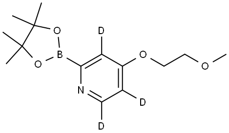 4-(2-methoxyethoxy)-2-(4,4,5,5-tetramethyl-1,3,2-dioxaborolan-2-yl)pyridine-3,5,6-d3 Struktur