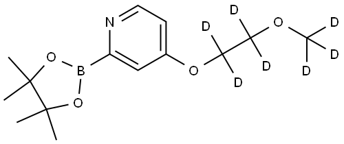 4-(2-(methoxy-d3)ethoxy-1,1,2,2-d4)-2-(4,4,5,5-tetramethyl-1,3,2-dioxaborolan-2-yl)pyridine Struktur