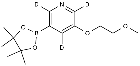 3-(2-methoxyethoxy)-5-(4,4,5,5-tetramethyl-1,3,2-dioxaborolan-2-yl)pyridine-2,4,6-d3 Struktur