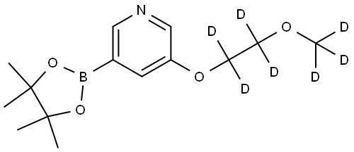 3-(2-(methoxy-d3)ethoxy-1,1,2,2-d4)-5-(4,4,5,5-tetramethyl-1,3,2-dioxaborolan-2-yl)pyridine Struktur