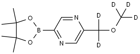 2-((methoxy-d3)methyl-d2)-5-(4,4,5,5-tetramethyl-1,3,2-dioxaborolan-2-yl)pyrazine Struktur