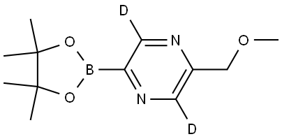 2-(methoxymethyl)-5-(4,4,5,5-tetramethyl-1,3,2-dioxaborolan-2-yl)pyrazine-3,6-d2 Struktur