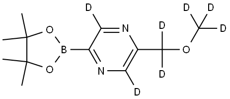 2-((methoxy-d3)methyl-d2)-5-(4,4,5,5-tetramethyl-1,3,2-dioxaborolan-2-yl)pyrazine-3,6-d2 Struktur