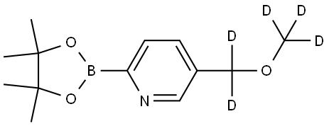 5-((methoxy-d3)methyl-d2)-2-(4,4,5,5-tetramethyl-1,3,2-dioxaborolan-2-yl)pyridine Struktur