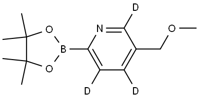 5-(methoxymethyl)-2-(4,4,5,5-tetramethyl-1,3,2-dioxaborolan-2-yl)pyridine-3,4,6-d3 Struktur