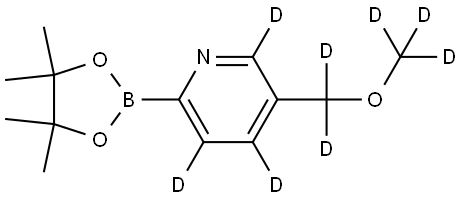 5-((methoxy-d3)methyl-d2)-2-(4,4,5,5-tetramethyl-1,3,2-dioxaborolan-2-yl)pyridine-3,4,6-d3 Struktur