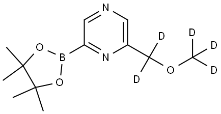 2-((methoxy-d3)methyl-d2)-6-(4,4,5,5-tetramethyl-1,3,2-dioxaborolan-2-yl)pyrazine Struktur