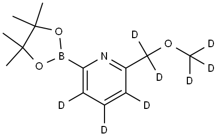 2-((methoxy-d3)methyl-d2)-6-(4,4,5,5-tetramethyl-1,3,2-dioxaborolan-2-yl)pyridine-3,4,5-d3 Struktur