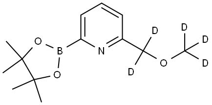 2-((methoxy-d3)methyl-d2)-6-(4,4,5,5-tetramethyl-1,3,2-dioxaborolan-2-yl)pyridine Struktur