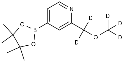 2-((methoxy-d3)methyl-d2)-4-(4,4,5,5-tetramethyl-1,3,2-dioxaborolan-2-yl)pyridine Struktur