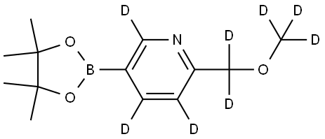 2-((methoxy-d3)methyl-d2)-5-(4,4,5,5-tetramethyl-1,3,2-dioxaborolan-2-yl)pyridine-3,4,6-d3 Struktur