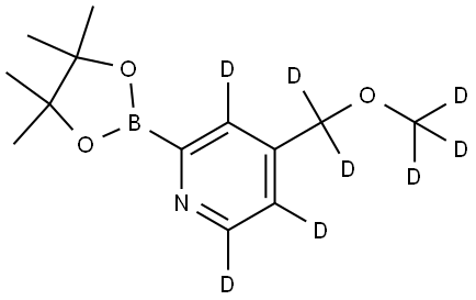 4-((methoxy-d3)methyl-d2)-2-(4,4,5,5-tetramethyl-1,3,2-dioxaborolan-2-yl)pyridine-3,5,6-d3 Struktur