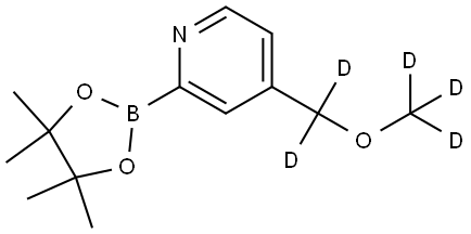 4-((methoxy-d3)methyl-d2)-2-(4,4,5,5-tetramethyl-1,3,2-dioxaborolan-2-yl)pyridine Struktur