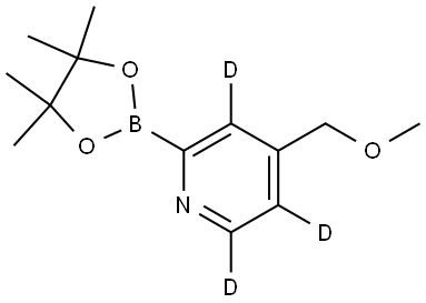 4-(methoxymethyl)-2-(4,4,5,5-tetramethyl-1,3,2-dioxaborolan-2-yl)pyridine-3,5,6-d3 Struktur