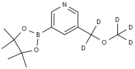 3-((methoxy-d3)methyl-d2)-5-(4,4,5,5-tetramethyl-1,3,2-dioxaborolan-2-yl)pyridine Struktur