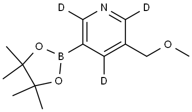 3-(methoxymethyl)-5-(4,4,5,5-tetramethyl-1,3,2-dioxaborolan-2-yl)pyridine-2,4,6-d3 Struktur