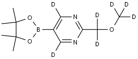 2-((methoxy-d3)methyl-d2)-5-(4,4,5,5-tetramethyl-1,3,2-dioxaborolan-2-yl)pyrimidine-4,6-d2 Struktur