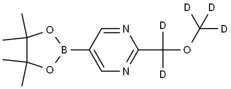 2-((methoxy-d3)methyl-d2)-5-(4,4,5,5-tetramethyl-1,3,2-dioxaborolan-2-yl)pyrimidine Struktur