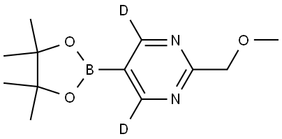 2-(methoxymethyl)-5-(4,4,5,5-tetramethyl-1,3,2-dioxaborolan-2-yl)pyrimidine-4,6-d2 Struktur