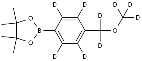 2-(4-((methoxy-d3)methyl-d2)phenyl-2,3,5,6-d4)-4,4,5,5-tetramethyl-1,3,2-dioxaborolane Struktur