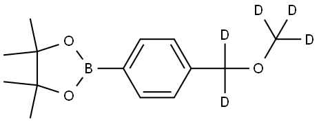 2-(4-((methoxy-d3)methyl-d2)phenyl)-4,4,5,5-tetramethyl-1,3,2-dioxaborolane Struktur