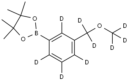 2-(3-((methoxy-d3)methyl-d2)phenyl-2,4,5,6-d4)-4,4,5,5-tetramethyl-1,3,2-dioxaborolane Struktur