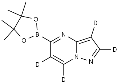 5-(4,4,5,5-tetramethyl-1,3,2-dioxaborolan-2-yl)pyrazolo[1,5-a]pyrimidine-2,3,6,7-d4 Struktur