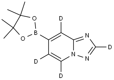 7-(4,4,5,5-tetramethyl-1,3,2-dioxaborolan-2-yl)-[1,2,4]triazolo[1,5-a]pyridine-2,5,6,8-d4 Struktur