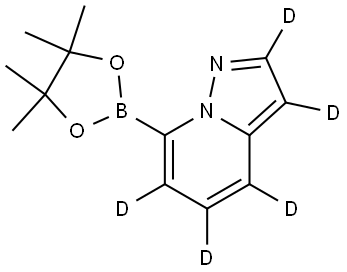 7-(4,4,5,5-tetramethyl-1,3,2-dioxaborolan-2-yl)pyrazolo[1,5-a]pyridine-2,3,4,5,6-d5 Struktur