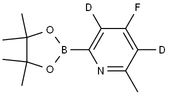 4-fluoro-2-methyl-6-(4,4,5,5-tetramethyl-1,3,2-dioxaborolan-2-yl)pyridine-3,5-d2 Struktur