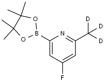 4-fluoro-2-(methyl-d3)-6-(4,4,5,5-tetramethyl-1,3,2-dioxaborolan-2-yl)pyridine Struktur