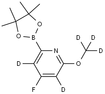 4-fluoro-2-(methoxy-d3)-6-(4,4,5,5-tetramethyl-1,3,2-dioxaborolan-2-yl)pyridine-3,5-d2 Struktur