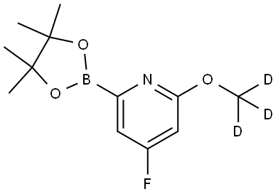 4-fluoro-2-(methoxy-d3)-6-(4,4,5,5-tetramethyl-1,3,2-dioxaborolan-2-yl)pyridine Struktur