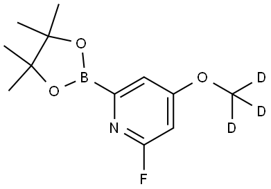 2-fluoro-4-(methoxy-d3)-6-(4,4,5,5-tetramethyl-1,3,2-dioxaborolan-2-yl)pyridine Struktur