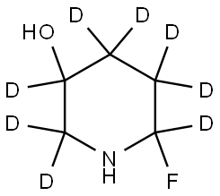 6-fluoropiperidin-2,2,3,4,4,5,5,6-d8-3-ol Struktur