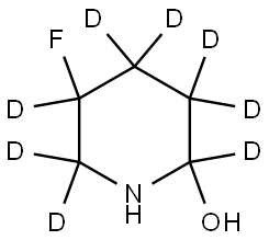 5-fluoropiperidin-2,3,3,4,4,5,6,6-d8-2-ol Struktur