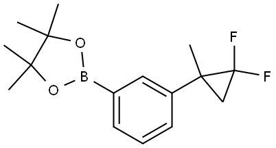 2-(3-(2,2-difluoro-1-methylcyclopropyl)phenyl)-4,4,5,5-tetramethyl-1,3,2-dioxaborolane Struktur