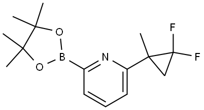 2-(2,2-difluoro-1-methylcyclopropyl)-6-(4,4,5,5-tetramethyl-1,3,2-dioxaborolan-2-yl)pyridine Struktur